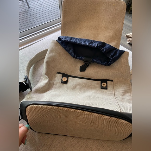 Paravel Upland leather-trimmed canvas Backpack in Domino Black - Picture 8 of 12